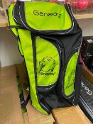 Thirteen green and black Ganador cricket bag pack