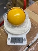 Twenty Seven unbranded yellow cricket balls 3.5 -4.0 oz