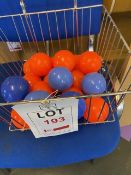 Eighteen various plastic indoor cricket balls