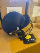 Two Ganador Champ cricket helmets size medium - Navy Blue