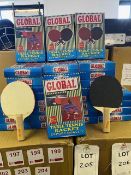 Ten boxs of 36 twin packs of global table tennis bats, minus surface covering (total 720 bats)