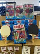 One box of 36 twin packs of global table tennis bats, minus surface covering (total 72 bats)