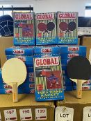 Ten boxs of 36 twin packs of global table tennis bats, minus surface covering (total 720 bats)