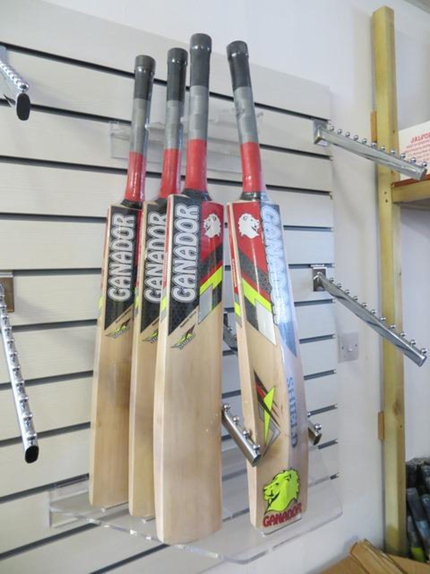 Four Ganador Shield Kashmir Willow adult size 6 short handle cricket Bats