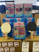 Twenty boxes of 36 twin packs of global table tennis bats, minus surface covering (total 1440 bats)