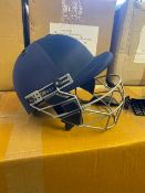 Six Ganador King cricket helmets size large - Navy Blue