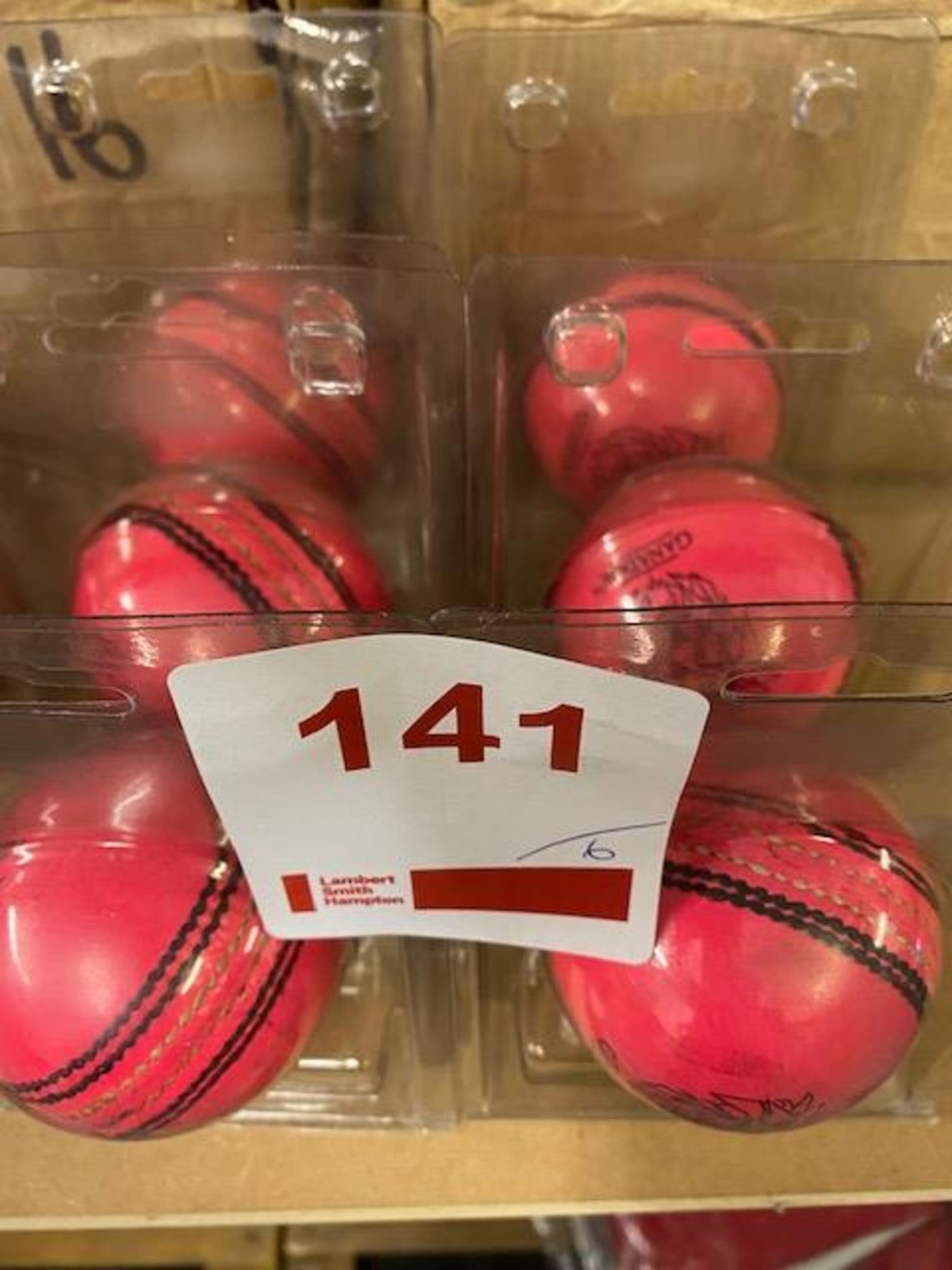 Six pink Ganador cricket balls 5.5oz - Image 2 of 2