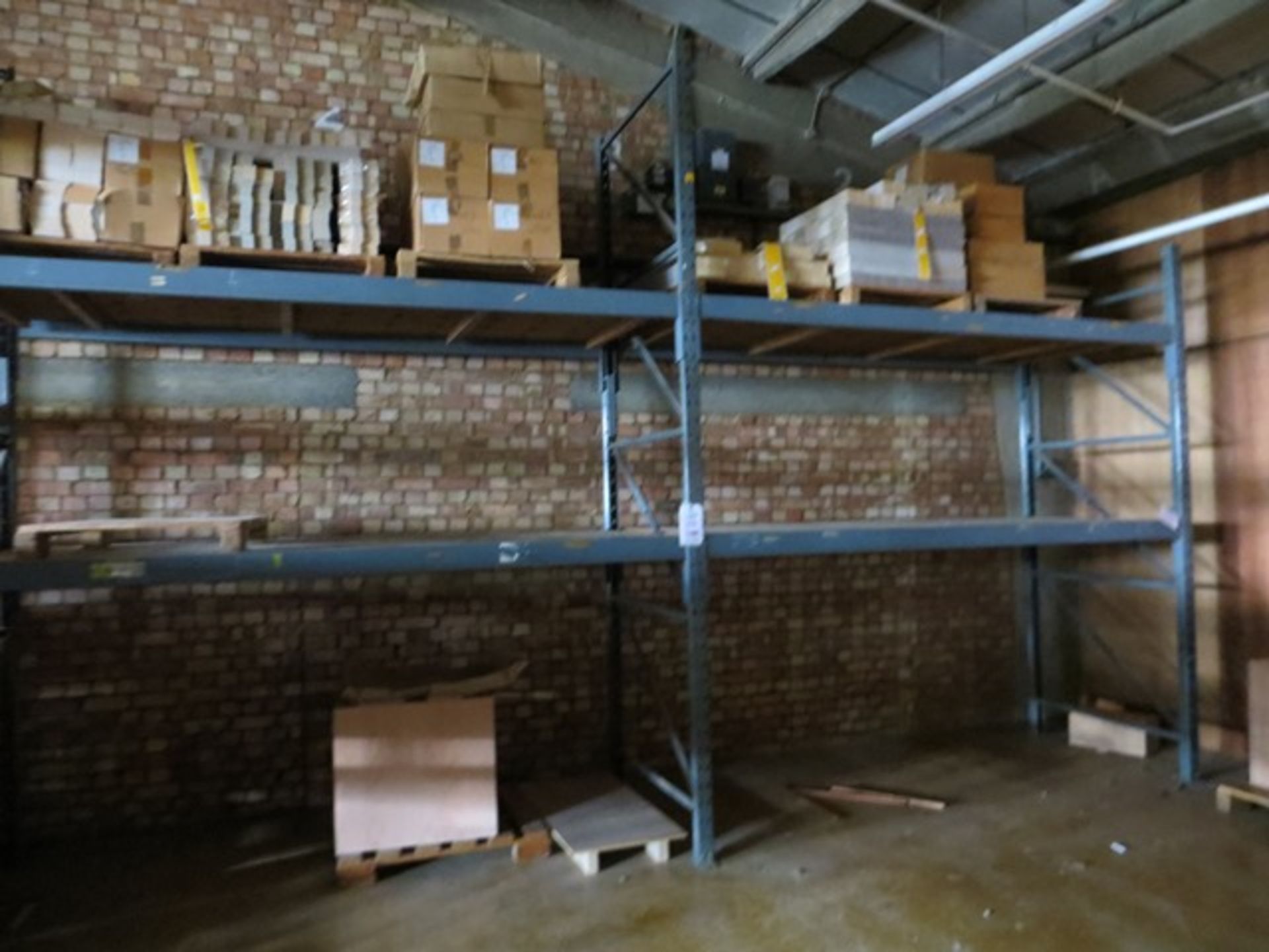 Two bays of heavy duty slot together pallet racking 3m (H) x 2.9m (W) x 1.25m (D)