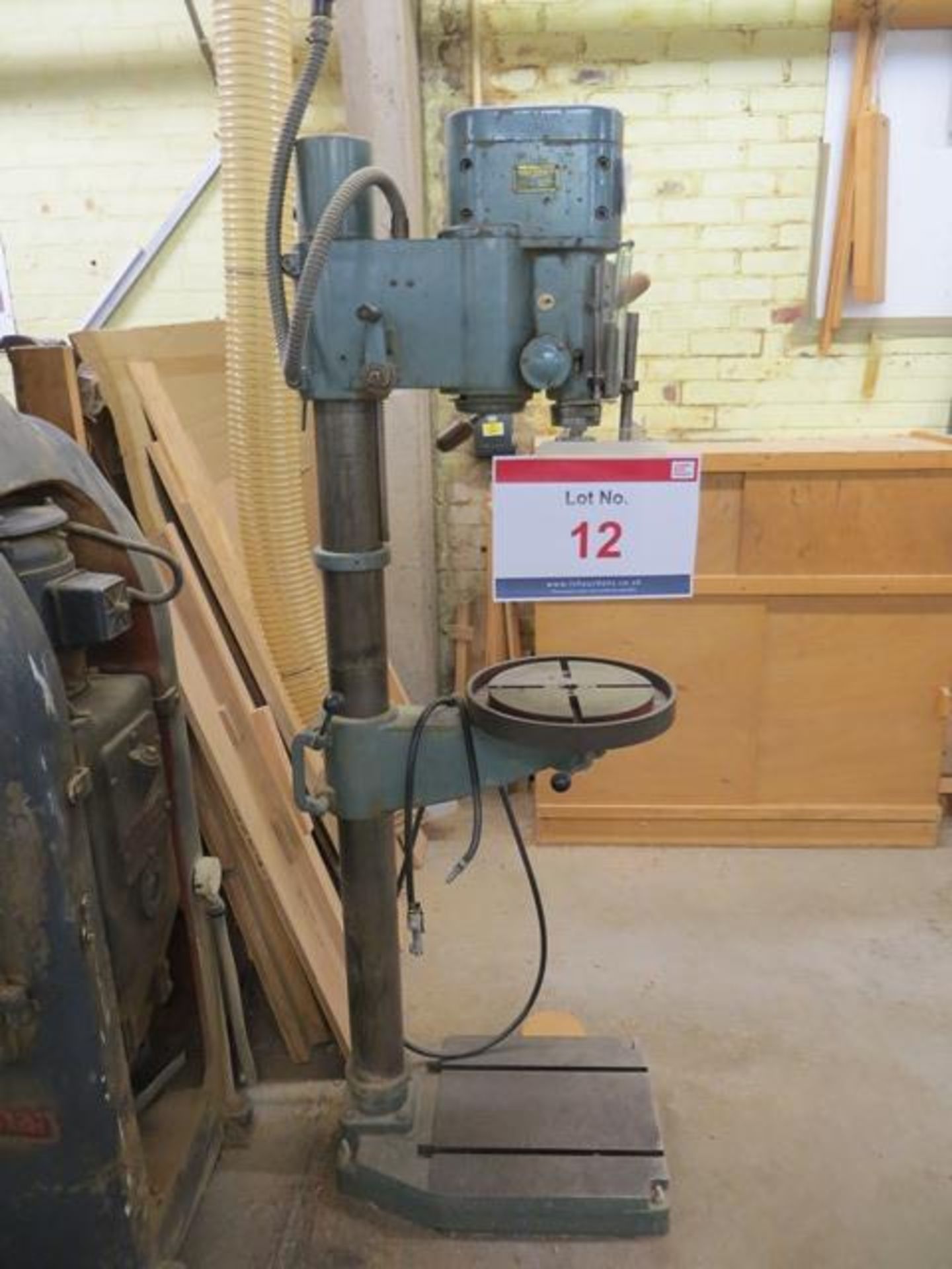 Buck & Hickman pillar drill slotted table type E100SL s/n 176250 (3 Phase) - Image 2 of 3