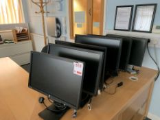 Seven various size Dell monitors VGA input only