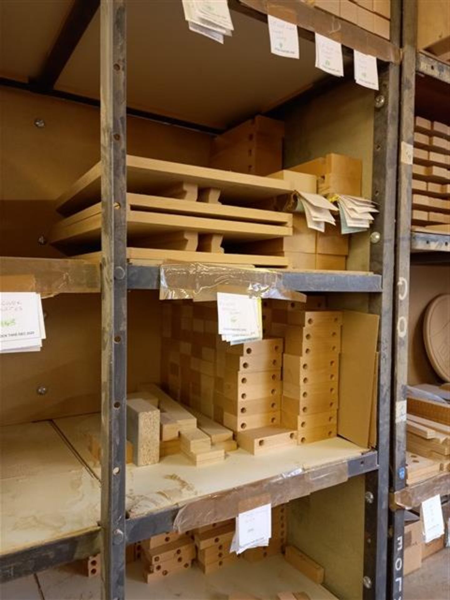 Contents of racking to include wood stock, components and boxed Hafele fittings, screws etc. - Image 3 of 6