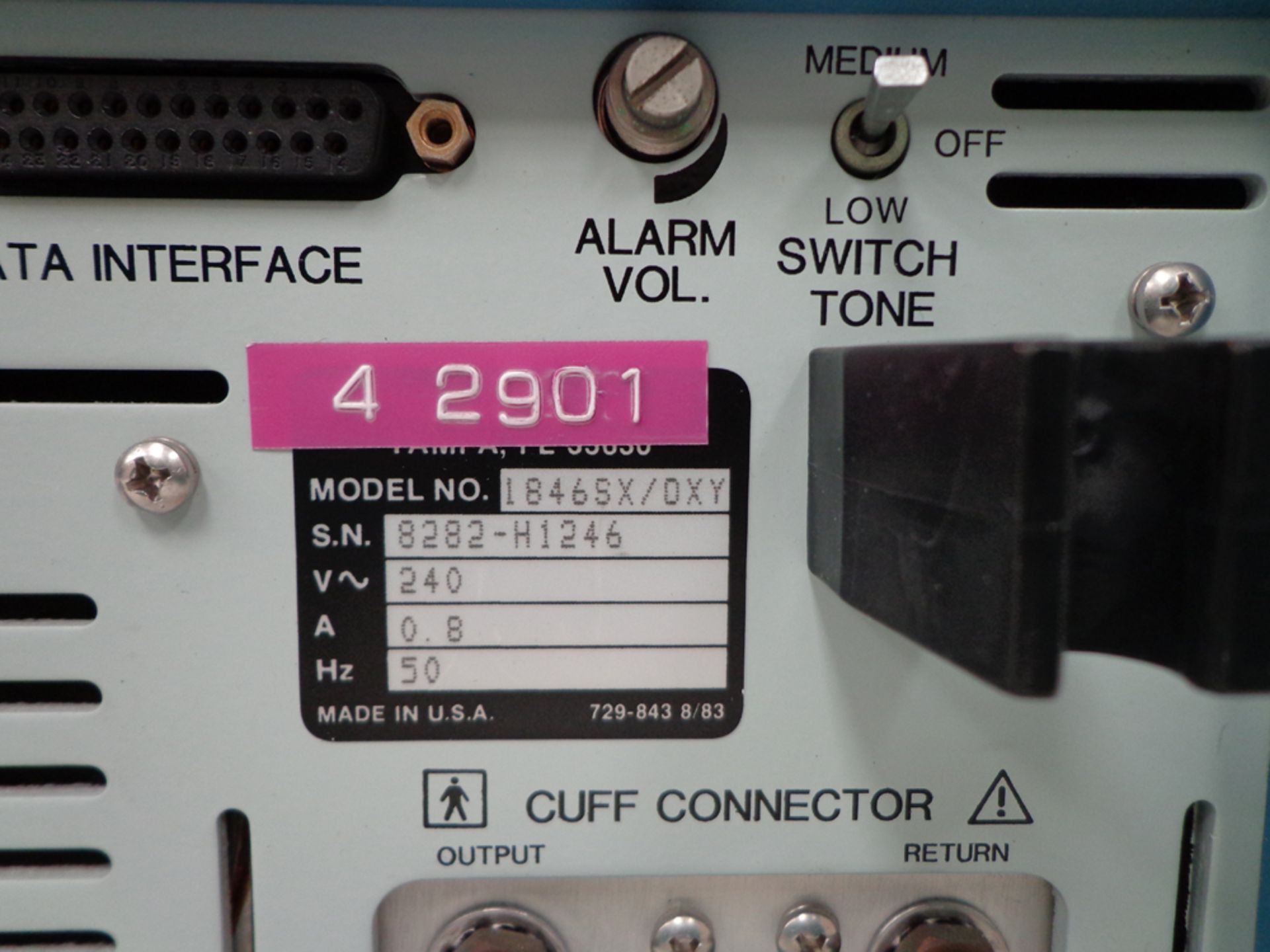 Critikon Dinamap 1846 SX Vital Signs Monitor with Integrated Oxytrak Pulse Oximeter (WA13254) - Image 7 of 8