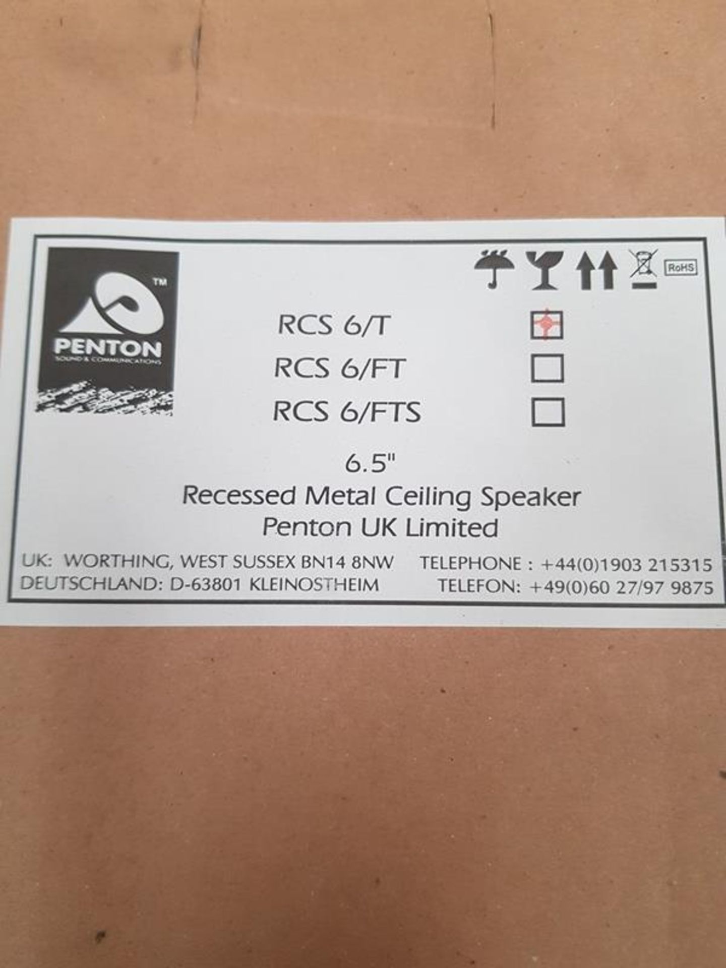 Penton RCS 6/T Recessed Metal Ceiling Speaker - unused in box - Image 4 of 4