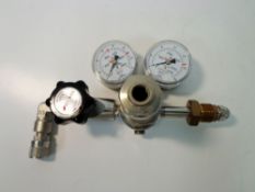 BOC Medical Regulator, HP1800S, with 2x Stewart Buchanan Pressure Gauges, max outlet 800psig. (