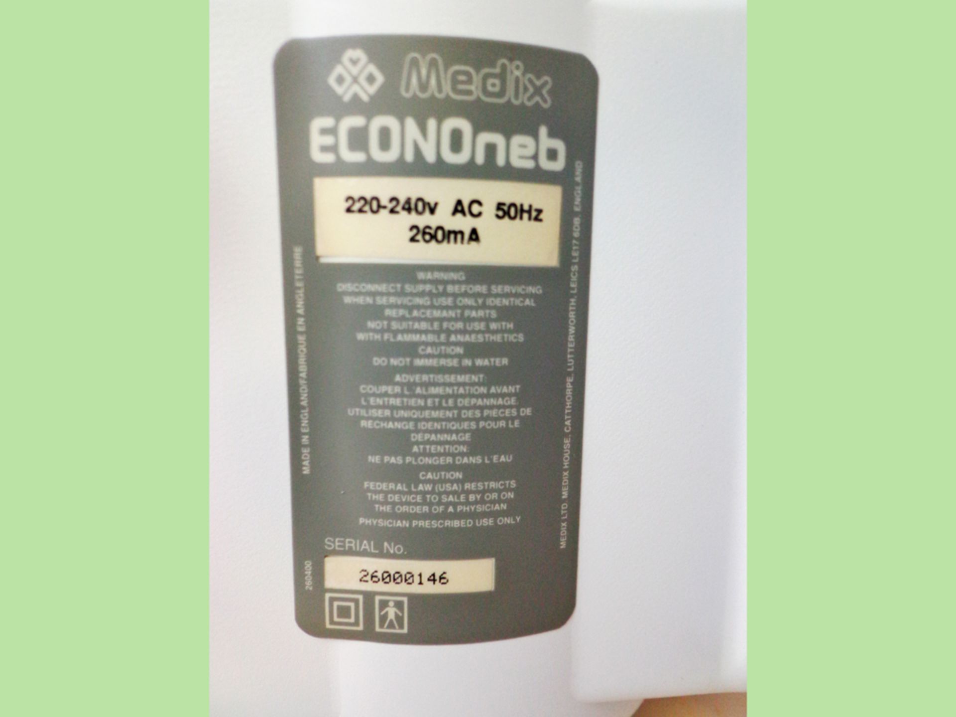 Econoneb is a compressor that is ideal for both the hospital and the clinic environments. It - Image 5 of 6