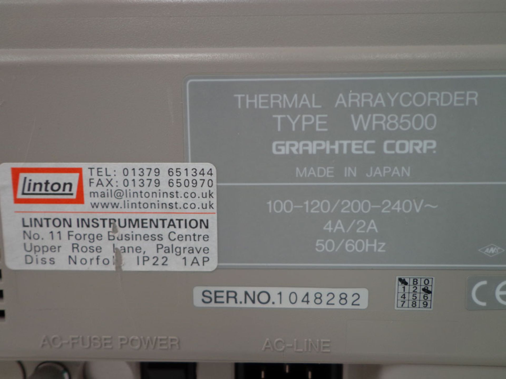 Graphtec Thermal Arraycorder WR8500 (WA13279) - Image 8 of 8