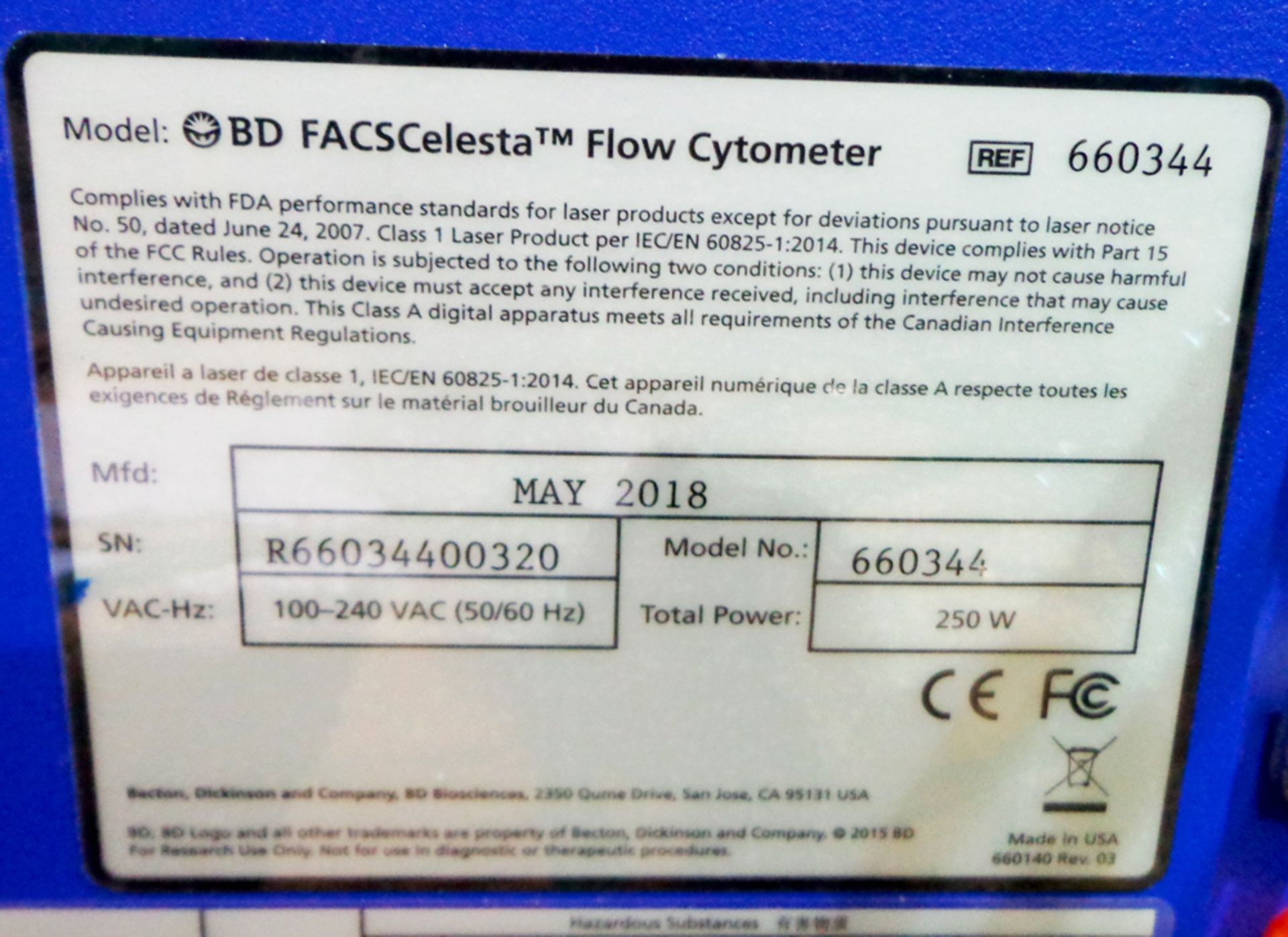 BD FACSCelesta flow cytometer is designed to make multicolor flow cytometry more accessible and - Image 8 of 35