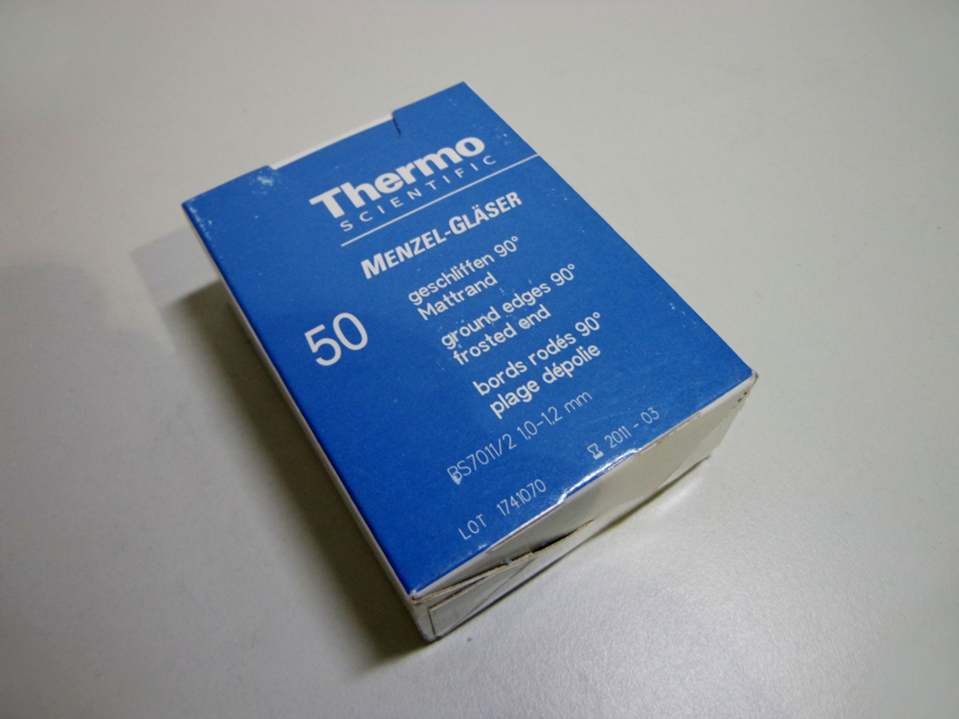 Eight boxes of Thermo Scientific Frosted Microscope Slides, Ground 90. (WA13657) - Image 2 of 3