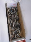 Box and contents to incl. slot drills, reamers, end mills, etc. (Recommended collection period for