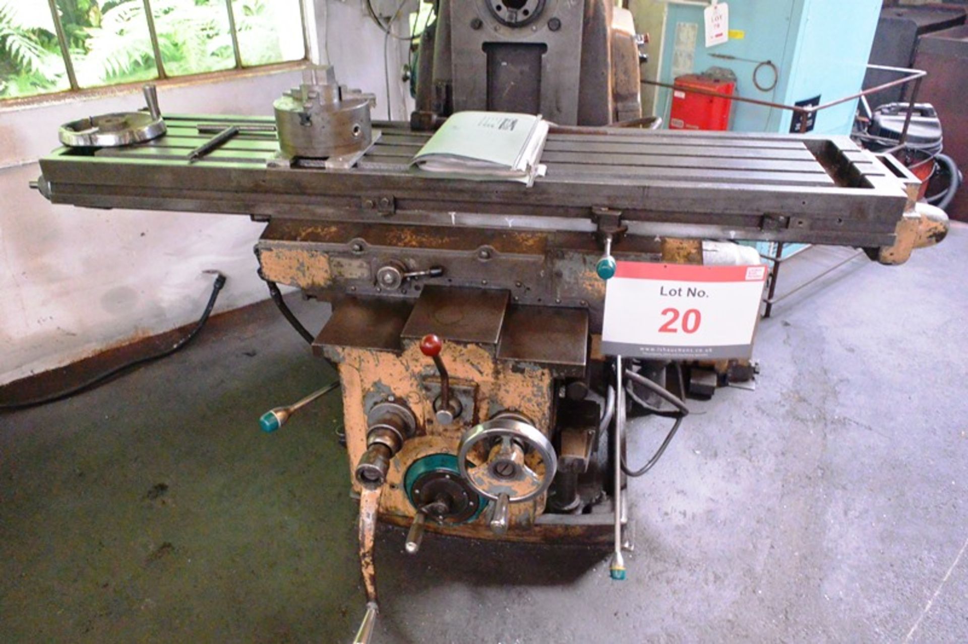 Cincintatti horizontal milling machine, with twin swivel vertical head and power over arm, model no. - Image 2 of 7