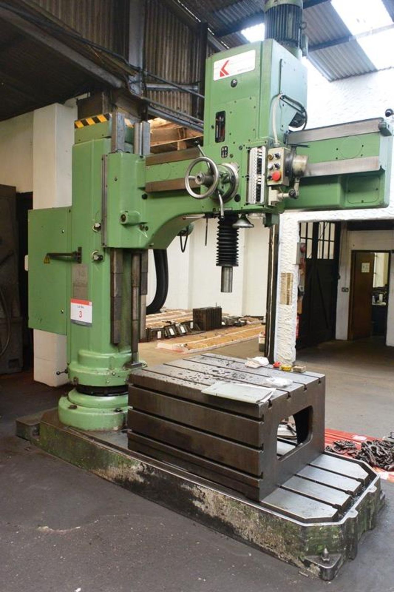 Kitchen Walker KWM50-1600 elevating radial arm drill, serial no. 3620 (1997), 28-2500 rpm spindle