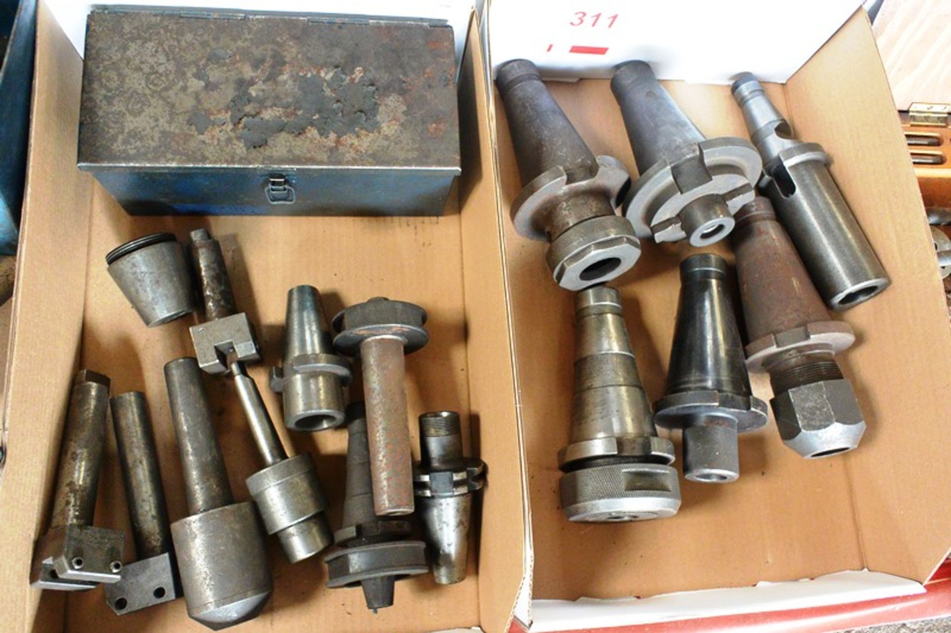 Two boxes and contents to incl. assorted BT60 HSS tool holders, etc. (Recommended collection