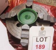 8" 4 jaw chuck (Recommended collection period for this lot Wednesday 15th - Friday 17th