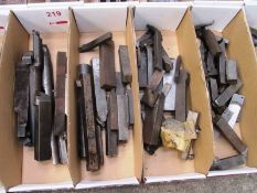 Four boxes and contents to incl. assorted insert tool holders, turning tooling, etc. (Recommended