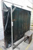 Six various welding screens (Recommended collection period for this lot Wednesday 15th - Friday 17th