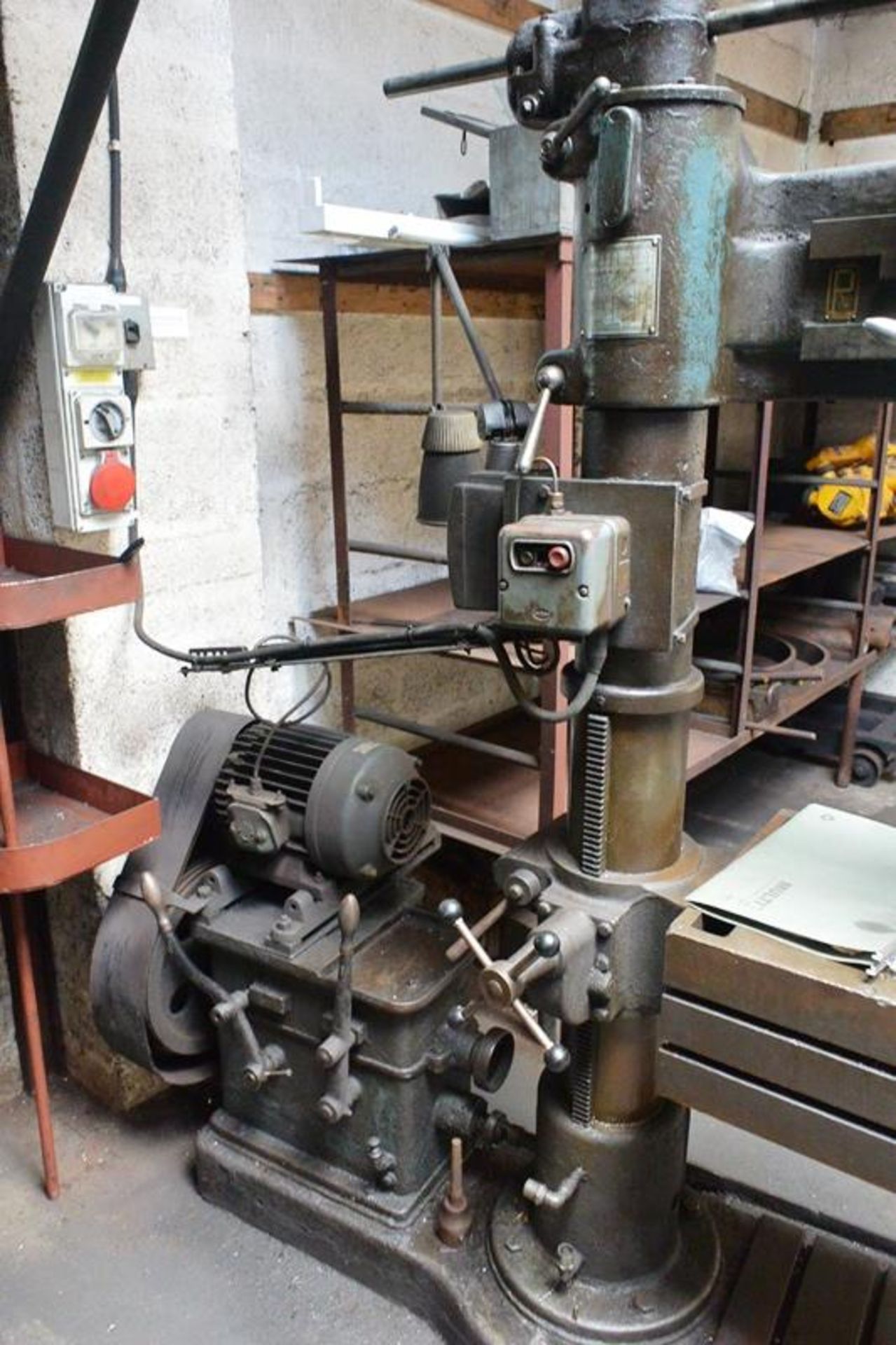 Asquith 24" radial arm drill, with 24 x 16 x 9" rise and fall slotted box table (Please note: A work - Image 2 of 5