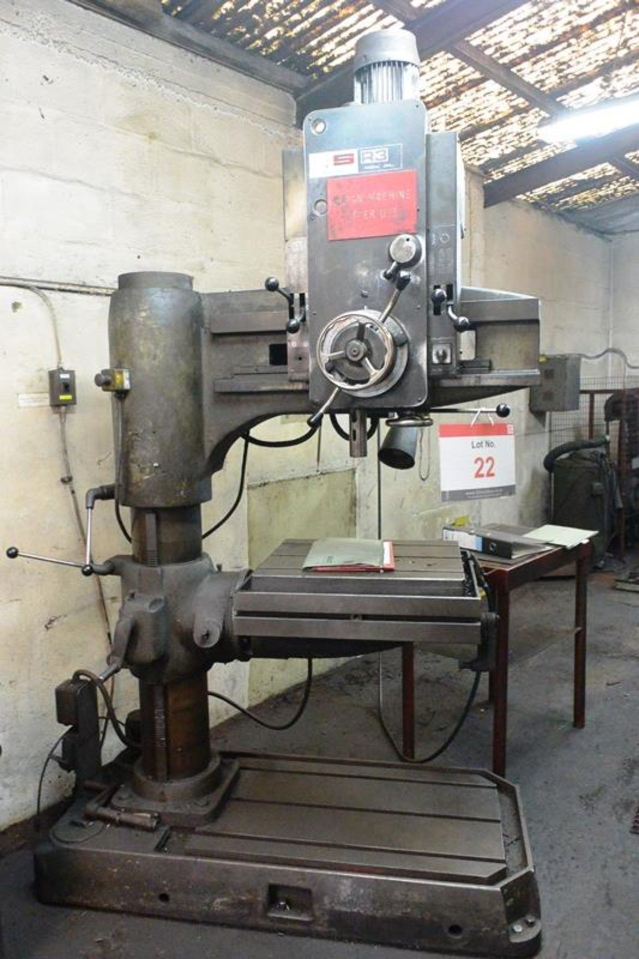 Qualters & Smith R3 radial arm drill, serial no. 1100, 50 - 1750 rpm spindle speeds, 36" swing - Bild 7 aus 7