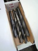 Box and contents to incl. assorted HSS taper shank drill bits, etc. (as lotted) (Recommended