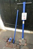 Machine moving kit including front swivel trolley wheels, two matching rear wheel sets, and two