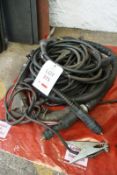 Assorted welding machine hoses and cables (Recommended collection period for this lot Wednesday 15th