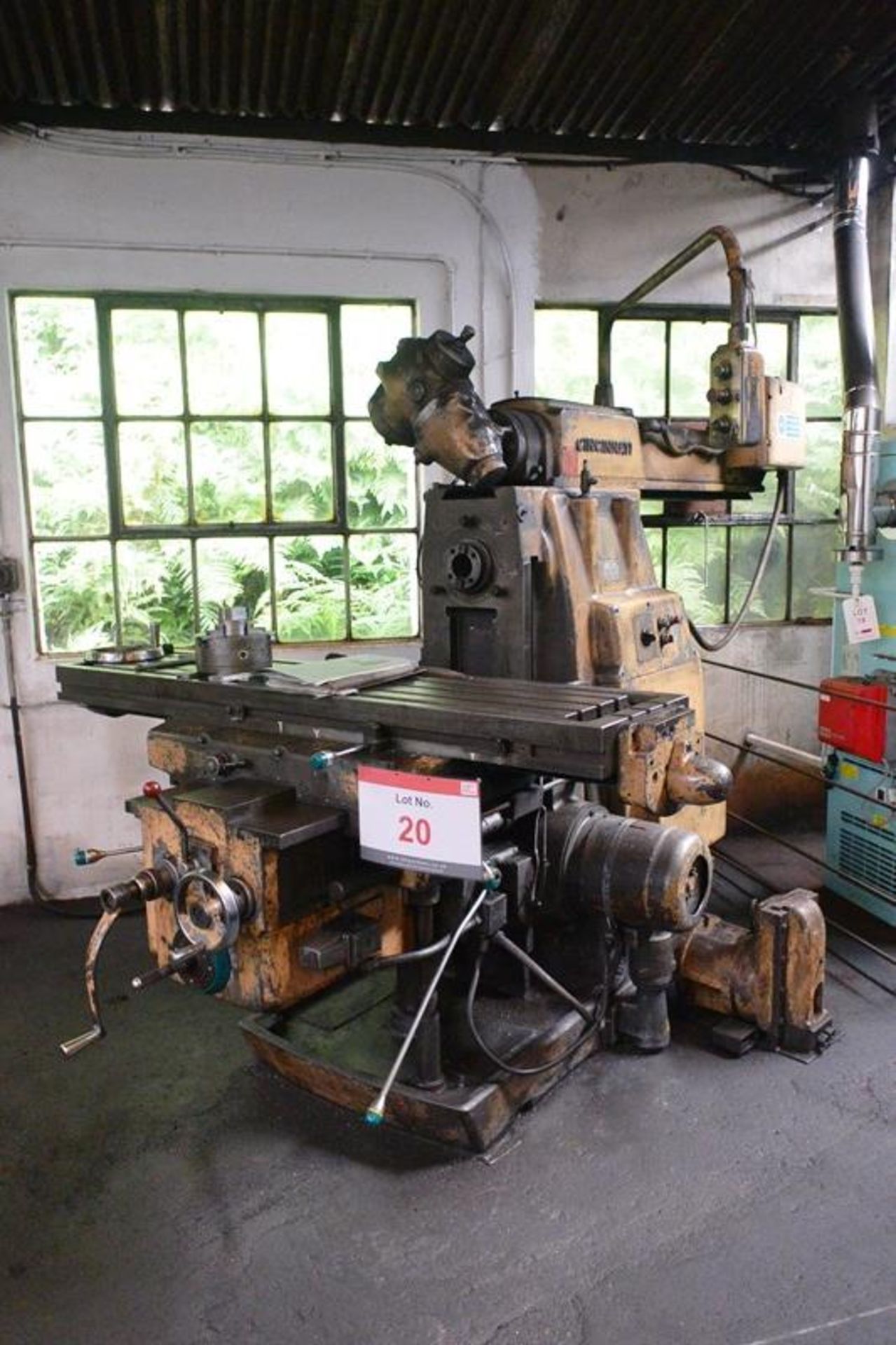 Cincintatti horizontal milling machine, with twin swivel vertical head and power over arm, model no.
