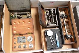 Two boxes and contents to incl. various bore gauges, etc. (Recommended collection period for this