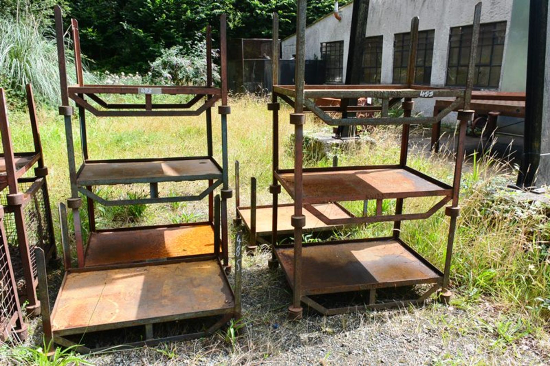 Eight steel stillage frames (Recommended collection period for this lot Wednesday 15th - Friday 17th