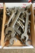 Assorted spanners, large (Recommended collection period for this lot Wednesday 15th - Friday 17th