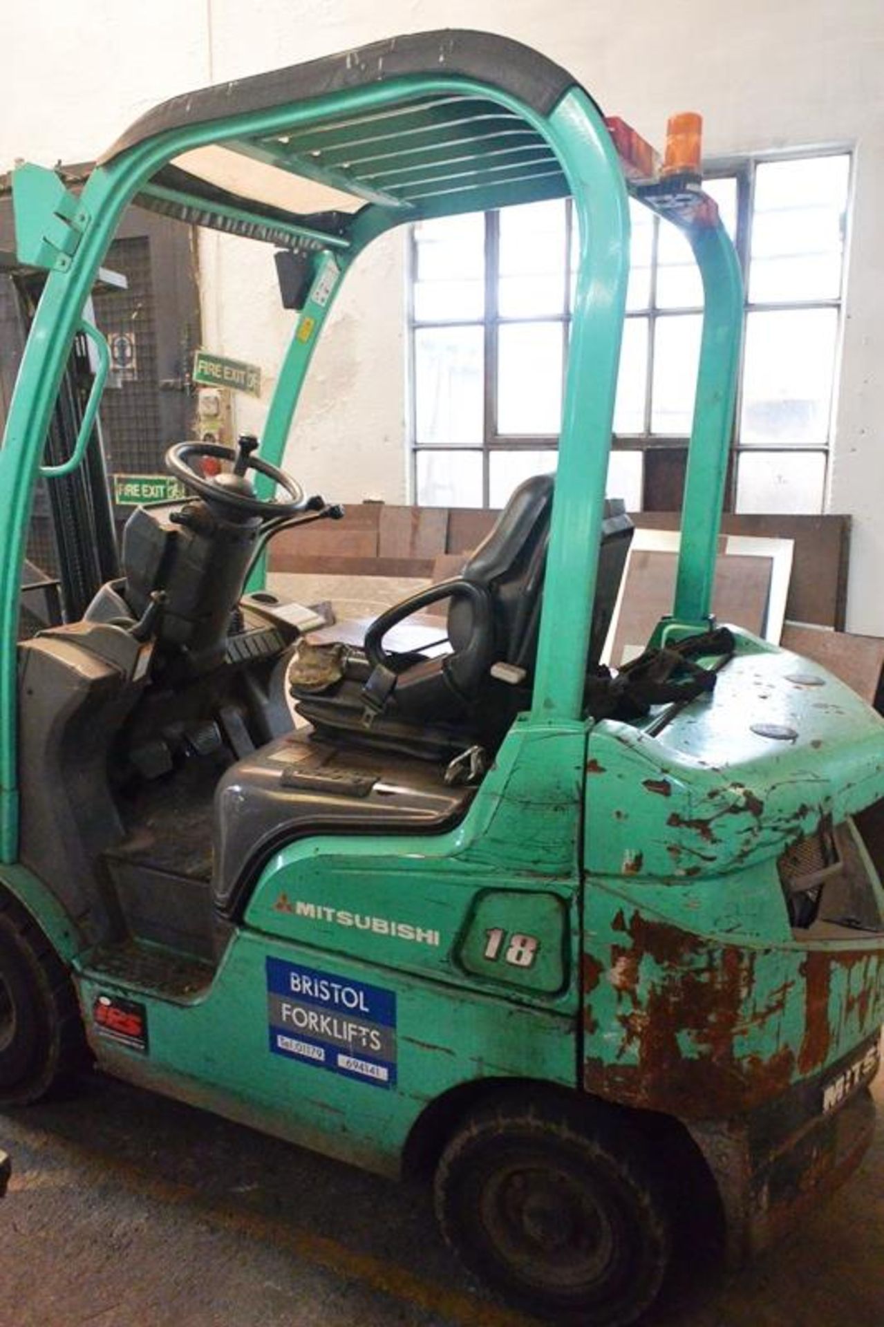 Mitsubishi FD18N diesel ride on, dual mast forklift truck, serial no. EF/16D 40285 (2008), 1800 - Image 4 of 6