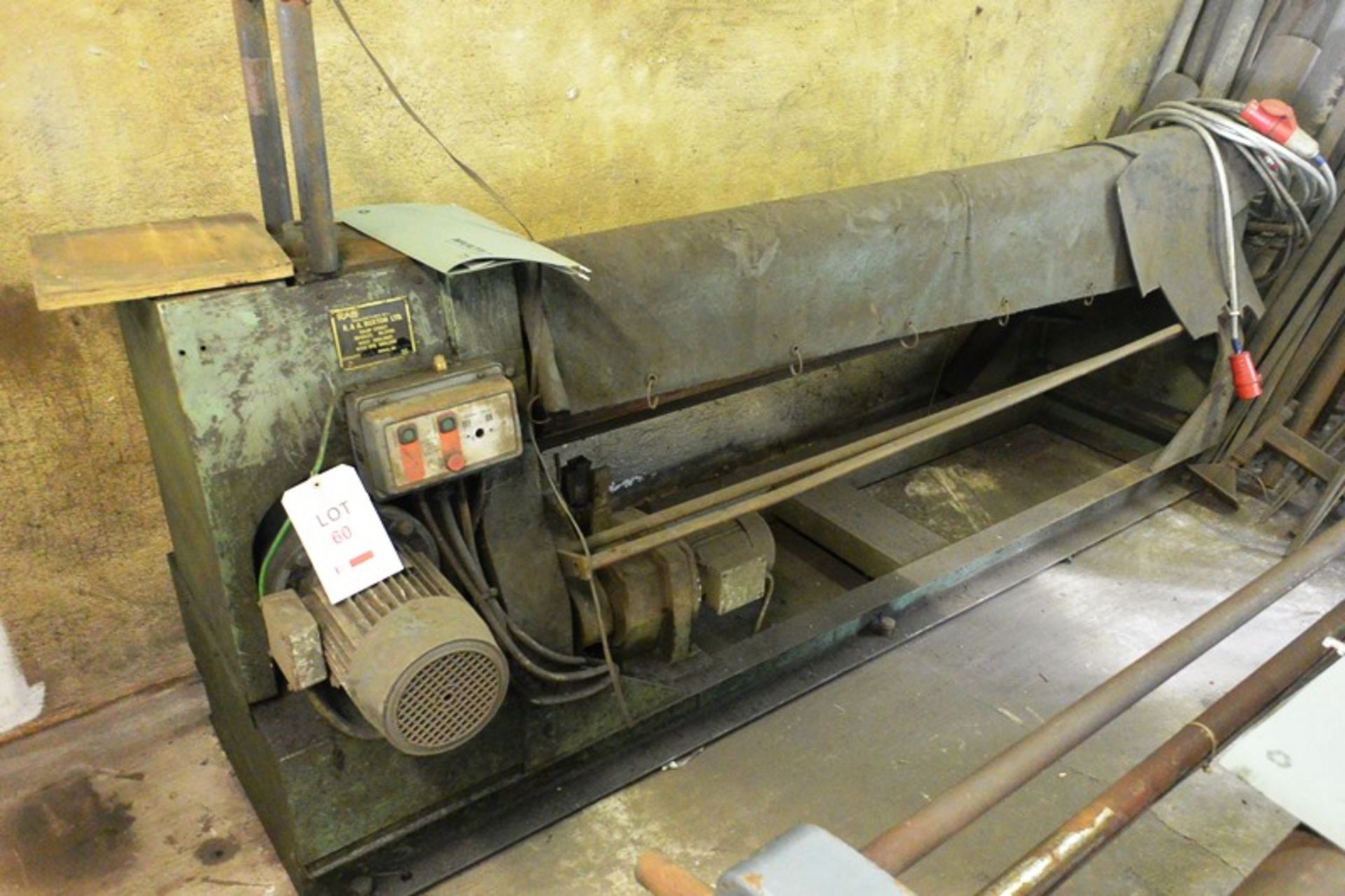 Buxton 80" x 1/8" powered bending rollers, serial no. IP5749180 (Please note: A work Method