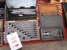 Three various imperial/metric boxed internal micrometer sets (completeness unknown), and Moore &