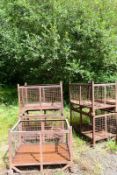 Six steel stillages (Recommended collection period for this lot Wednesday 15th - Friday 17th