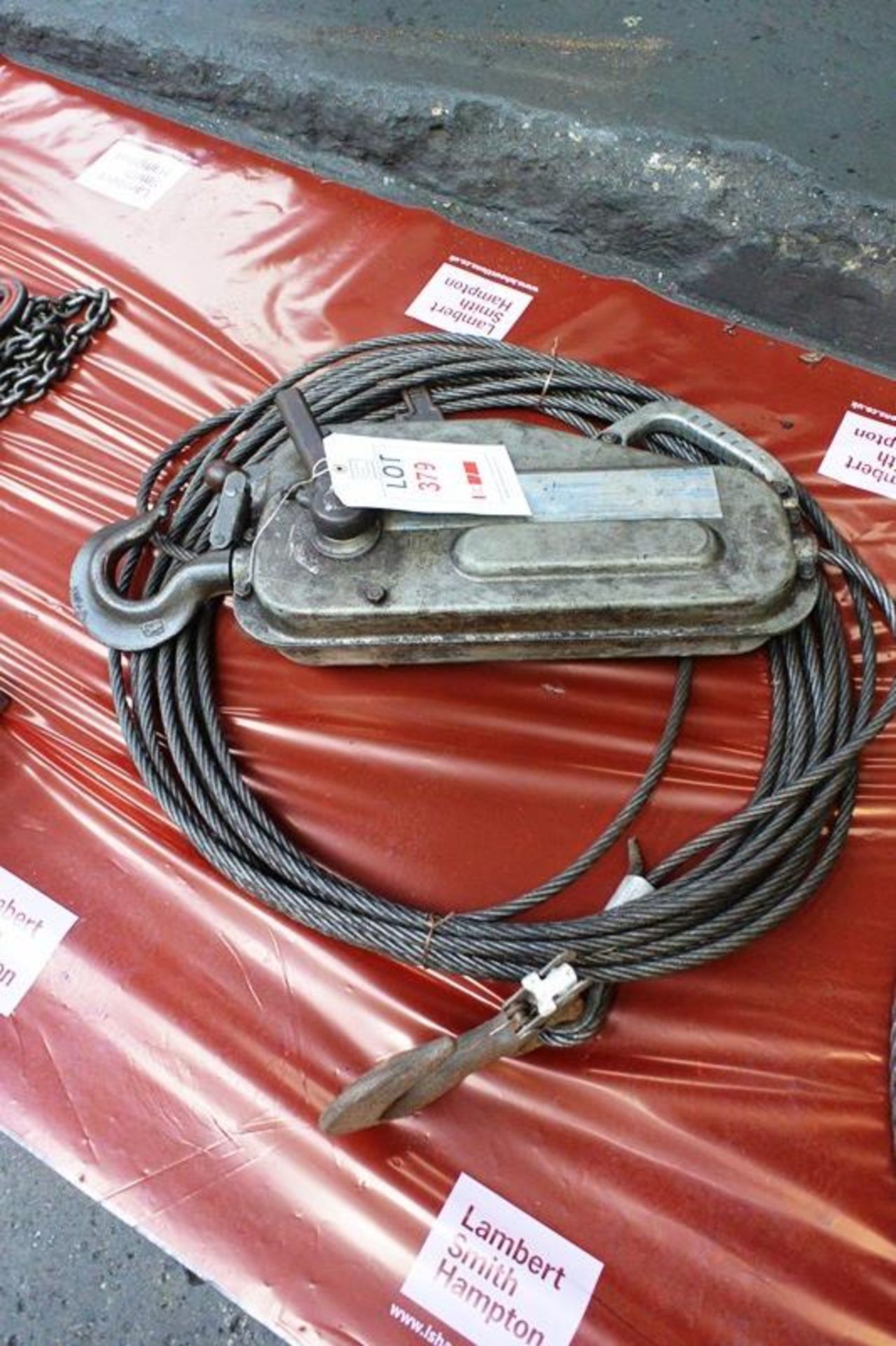 Tirfor wire cable pulling system, model TU16 (Recommended collection period for this lot Wednesday