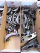 Two boxes of various clamping jaws (Recommended collection period for this lot Wednesday 15th -