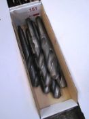 Box and contents to incl. assorted HSS taper shank drill bits, etc. (as lotted) (Recommended