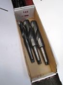 Box and contents to incl. assorted HSS taper shank drill bits, etc. (as lotted) (Recommended