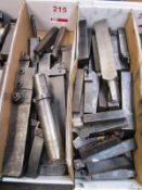 Box and contents to incl. assorted insert tool holders, turning tooling, etc. (Recommended