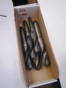 Box and contents to incl. assorted HSS taper shank drill bits, etc. (as lotted) (Recommended