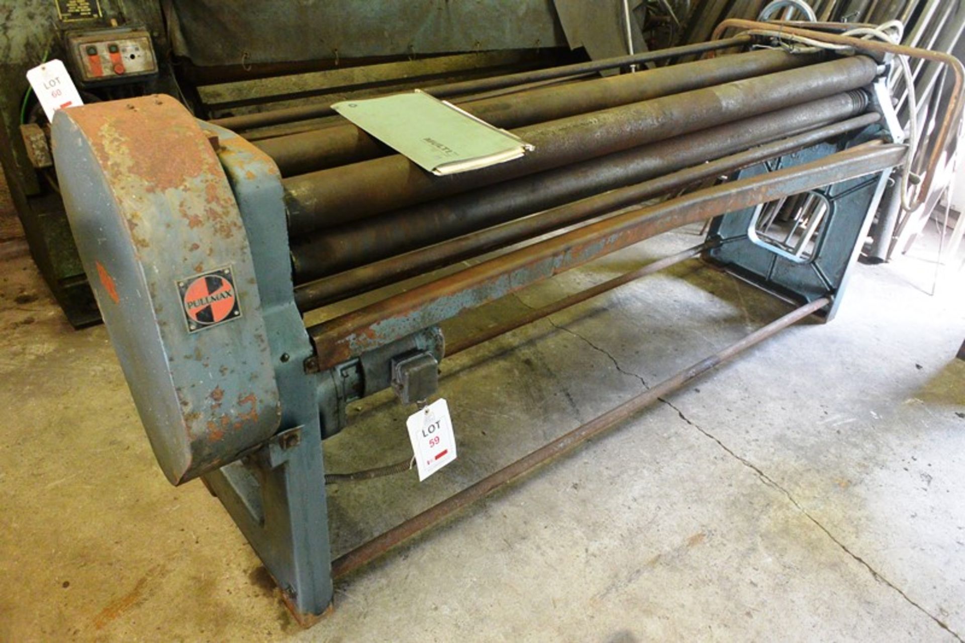 Pullmax 80" x 14 swg powered binding rollers, 4" top roller diameter Please note: PDG Machinery