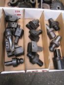 Two boxes and contents of quick change CNC/slant bed turret tool holders (Recommended collection